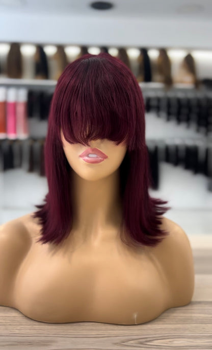 Peluca Con Fleco / Flequillo JZ-005 / Sin Front / 12"